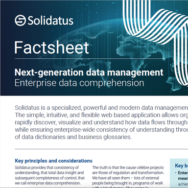 Solidatus solution overview factsheet