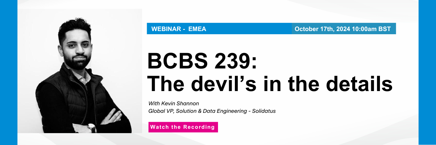 BCBS239 Webinar Recording